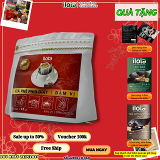 Cà phê phin giấy ILOTA đậm vị thượng hạng (Gói 5 phin x 12gr)