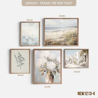 20 bộ tranh canvas decor phong cách vintage NEW1213, tặng kèm đinh treo
