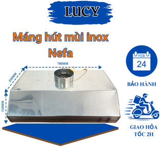 Máng hút khói Nefa bằng inox 201 kích thước 70x45x15 cm hút khói, hút mùi bếp, lọc không khí