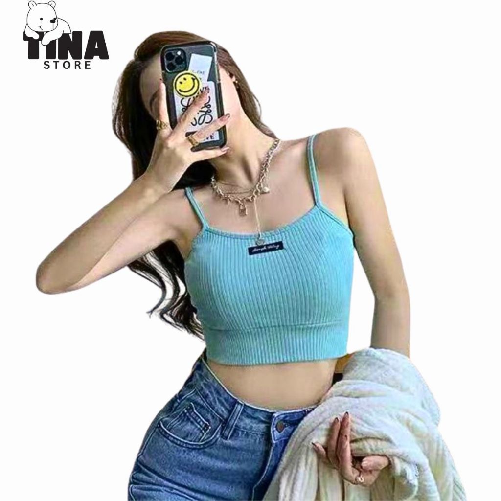 Áo Bra Cotton 2 Dây Gân Tăm Gợi Cảm YUKI STORE 6703