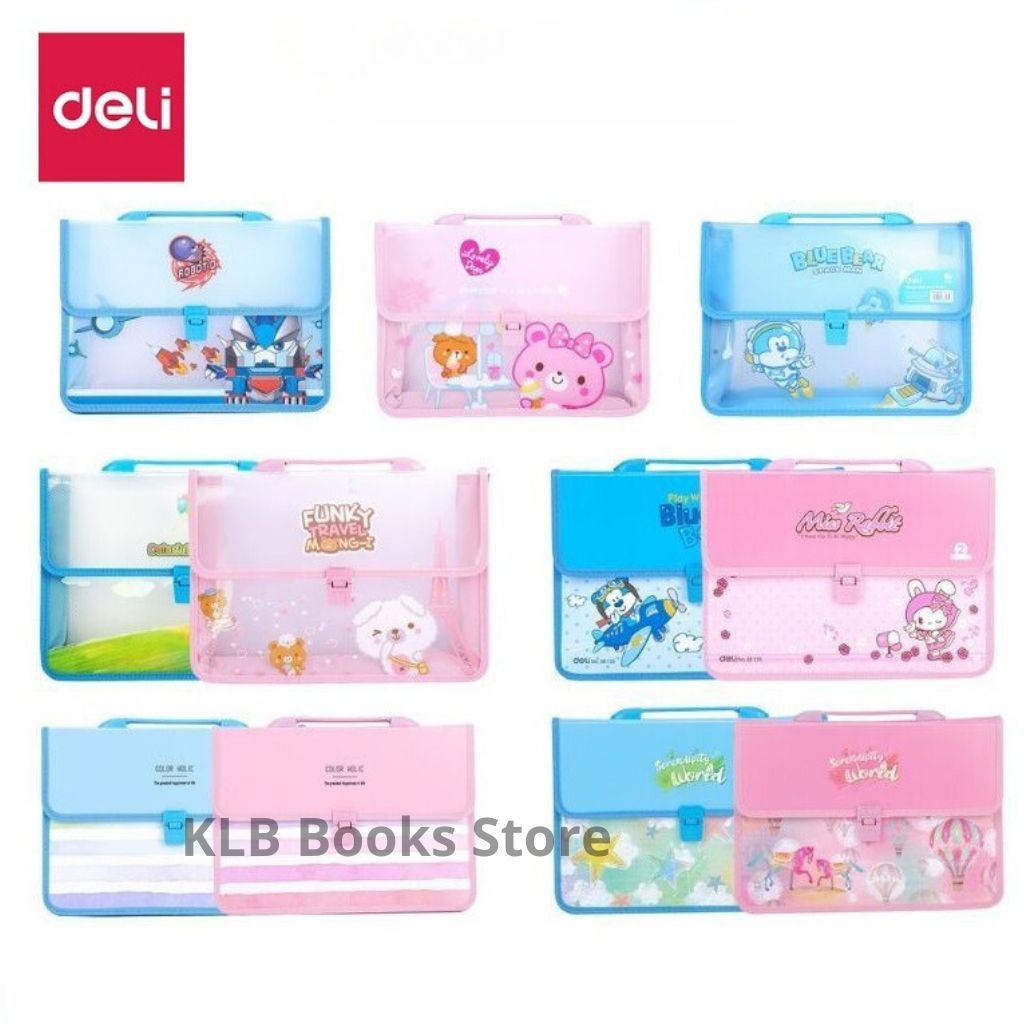 Cặp Học Thêm, Cặp Học Sinh Deli 38135/ 29050/ A4-2P/ 38129- 2 Ngăn Tiện Lợi