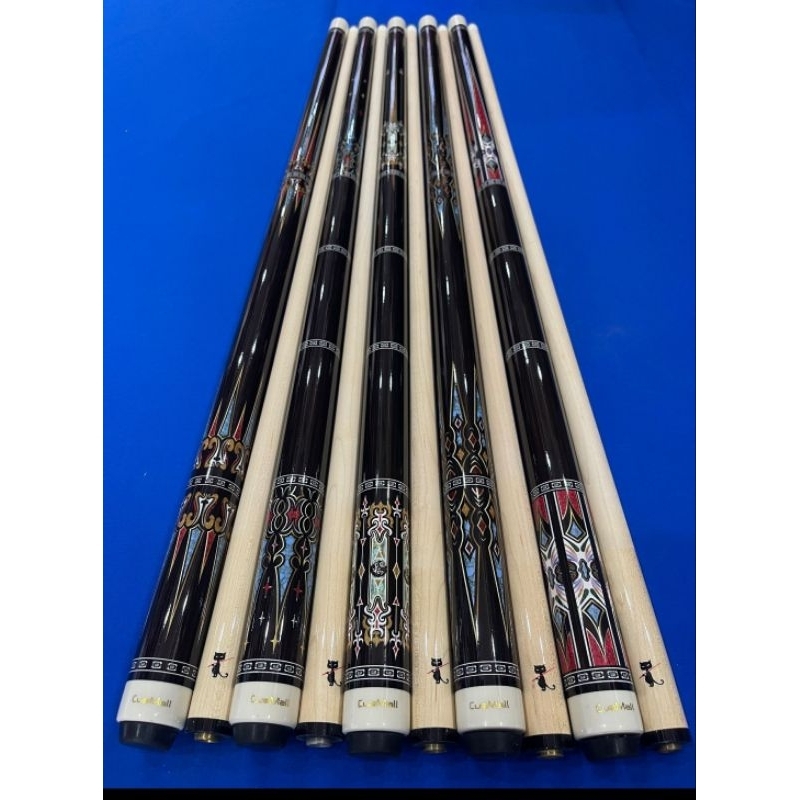 Cơ bida lỗ CUEMALL con mèo đen- Có combo full phụ kiện billiards