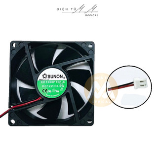 Quạt tản nhiệt 12V hiệu Sunon Đài Loan 8x8x2.5cm 12V-24V DC