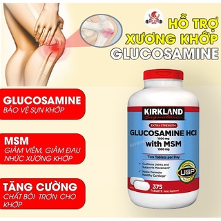 Viên uống glucosamine hcl 1500mg with msm 1500mg 375 viên(hàng chuẩn auth / combo 6 chai /date 2024)