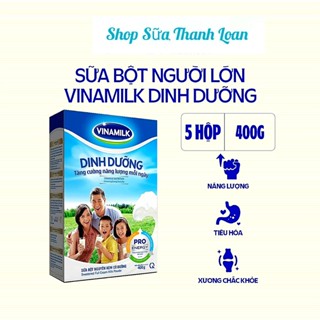 [HSD T7-2027] COMBO 5 Hộp Sữa Bột Nguyên Kem Có Đường Vinamilk Dinh Dưỡng Hộp Giấy 400g.
