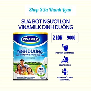 (HSD T6-2027) (Mẫu Mới) COMBO 2 LON Sữa Bột Nguyên Kem Có Đường Vinamilk Dinh Dưỡng - Hộp Thiếc 900G