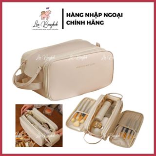 Túi Đựng Mỹ Phẩm, Phụ Kiện Makeup 3 Ngăn Sức Chứa Lớn Chất Liệu Da Pu Chống Nước Siêu Tốt Tiện Lợi Đi Du Lịch Đủ Màu