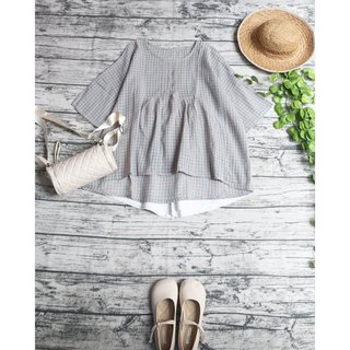 ÁO KẺ CARO NHÍ DÁNG RỘNG TAY LỠ
