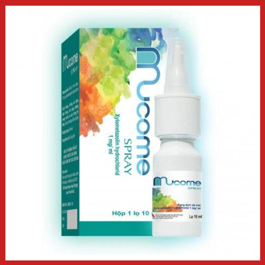 Mucome baby 10ml, 5ml giảm nghẹt mũi, thông thoáng đường thở