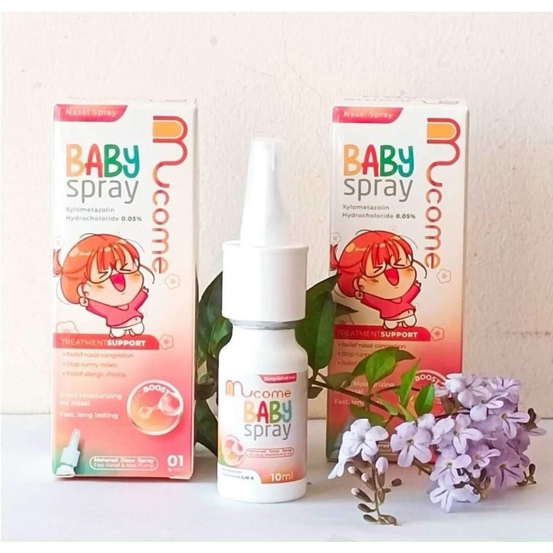 Mucome baby 10ml, 5ml giảm nghẹt mũi, thông thoáng đường thở