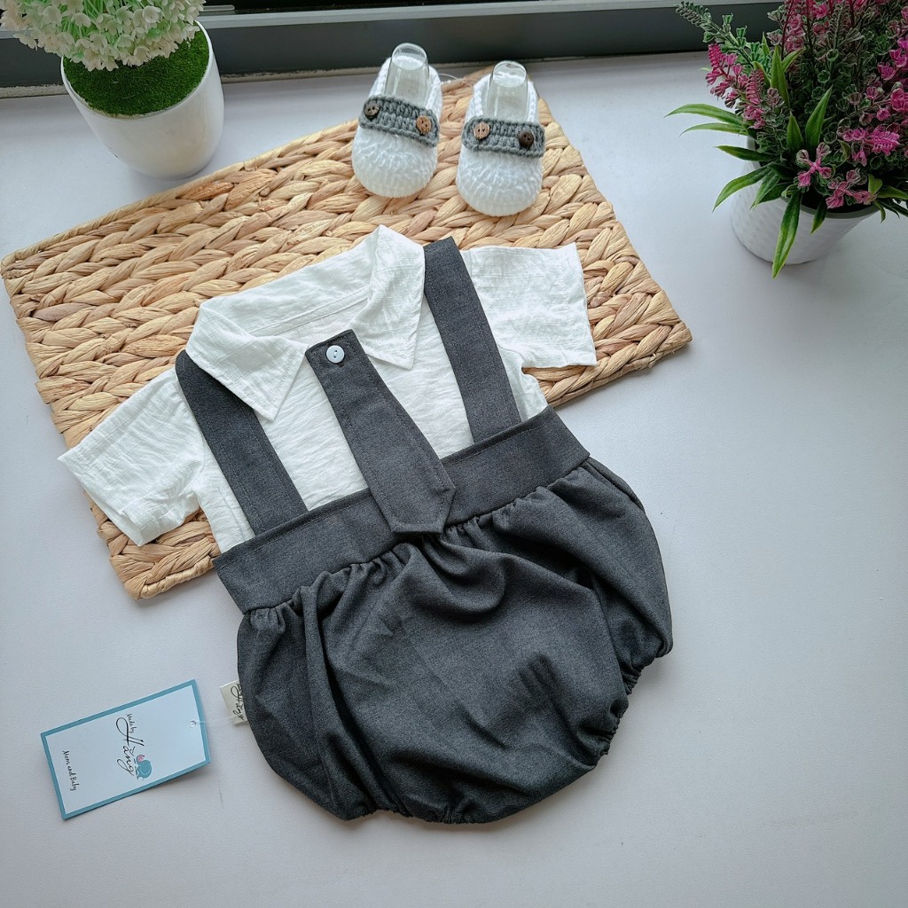 Set body chip xám bé trai
