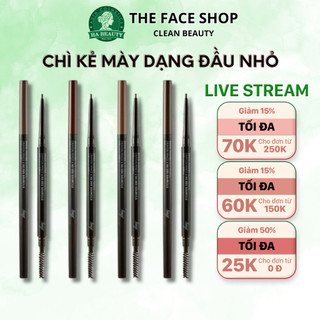 Chì kẻ mày dạng đầu nhỏ trang điểm chân mày lông mày The Face Shop fmgt Brow Master Slim Pencil 0.05g