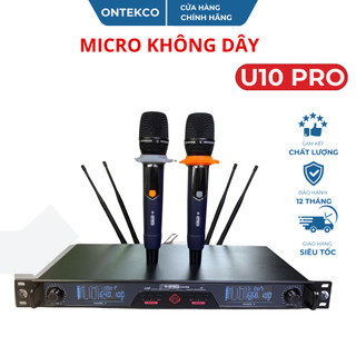 Bộ micro không dây ONTEKCO U10 Pro hát karaoke cao cấp chính hãng