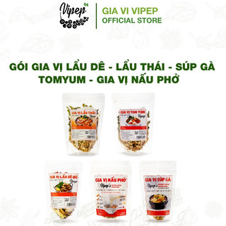 Gói gia vị vipep gia vị nấu phở - gia vị lẩu thái - gia vị tomyum - gia vị súp gà - gia vị lẩu dê bò