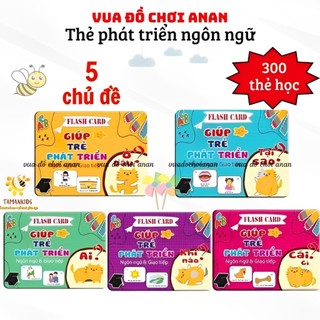 Thẻ Học FlashCard Phát Triển Ngôn Ngữ Và Tư Duy Cho Bé Gồm 300 Câu Hỏi Và Trả Lời