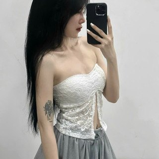 ÁO CÚP NGỰC REN XẺ VẠT CÓ MÚT