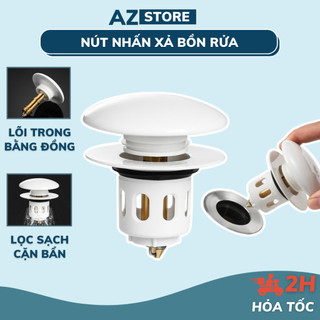 Nút Sứ Nhấn Xả Bồn Rửa Ngăn Chặn Tắc Nghẽn Thoát Nước Nhanh Chóng BT040 - AZ Store