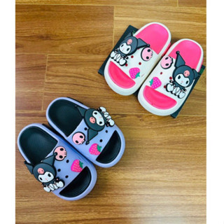 Dép cho bé dép lê mùa hè bé gái hoạ tiết kuromi đế cao su chống trơn trượt 2-12 tuổi