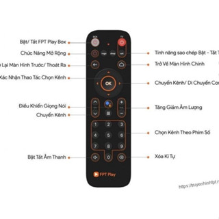 Remote điều khiển giọng nói FPT play box -sử dụng cho đầu 2018-2019-2020-hàng chất lượng -Bh 3 tháng lỗi đổi mới