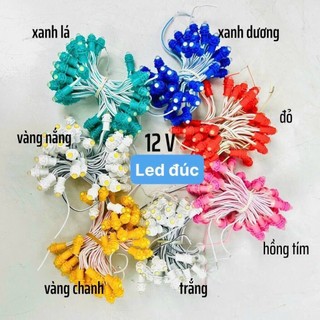 Dây led đúc cuốn cây f5 điện 12v, phi 5 đế 8, dài 3m đủ màu, trang trí ngoài trời, gắn biển quảng cáo