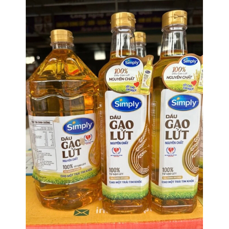 Dầu ăn Simply dầu gạo 1L