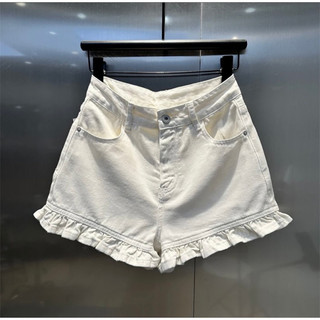 Quần Short đùi rách tua rua, Quần đùi kaki nữ tua rua Short jean nữ vải kaki lai tua rách đen trắng