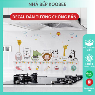 Decal giấy dán tường nhà bếp chống dầu mỡ, chống bám bẩn 60cmx90cm - Tranh dán tường đa năng