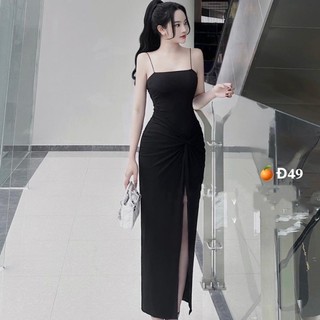 đầm cup ngực xẻ tà ôm body xoén eo sang chảnh nhn