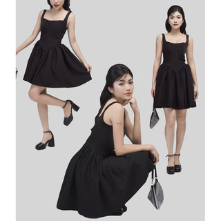 Đầm ngắn nữ 2 dây tùng xòe ET.TEE Mini Corset Dress, chất vải tuytsi Hàn Quốc (A2112)