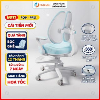 Ghế ngồi học thông minh cao cấp chống gù lưng HTDkids FQ9-Pro tăng giảm chiều cao, tựa lưng đạt chuẩn Ergonomic