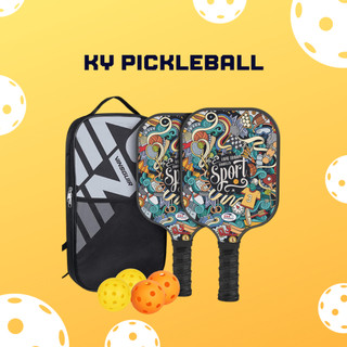  Bộ 2 vợt Pickleball VINGUIR họa tiết Graffiti tặng kèm túi và 4 bóng sợi thủy tinh tiêu chuẩn USAPA