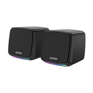 Loa Vi Tính 2.0 Có Dây E-1078 Mini LED RGB - Nguồn USB & Jack 3.5mm Stereo