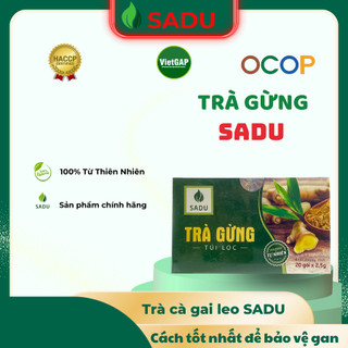 Trà gừng sadu chống tụt huyết áp, giải cảm, giải rượu,củng cố hệ tuần hoàn 1 hộp