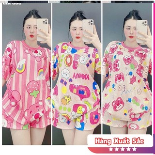 Set đồ bộ nữ mặc nhà dể thương, đồ bộ mặc nhà nữ form rộng - lonata shop - set đồ bộ đùi nữ mặc nhà