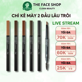 Chì kẻ mày chống trôi trang điểm chân mày lông mày The Face Shop fmgt Brow Lasting Proof Pencil Ex 0.2g