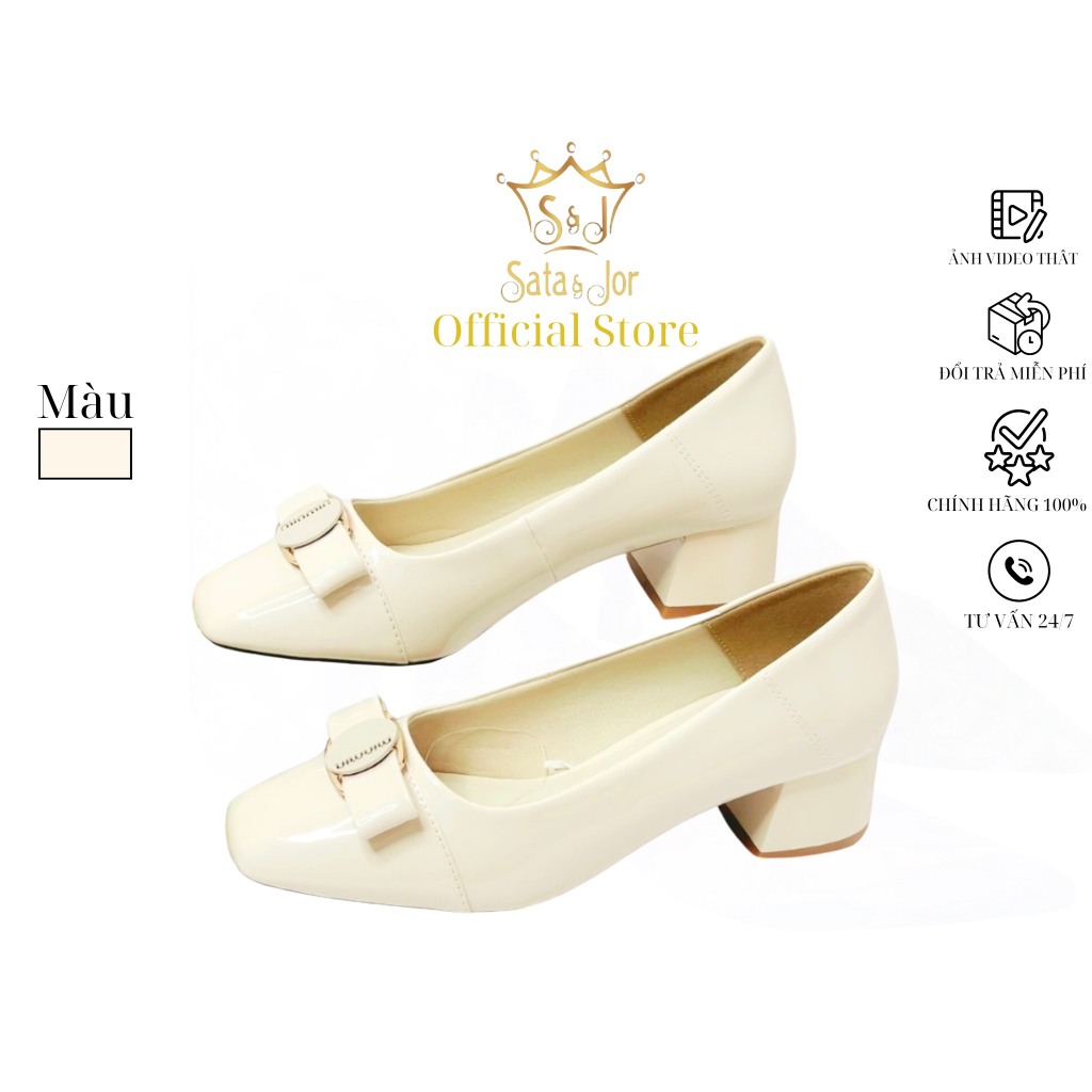giày kín mũi Sata & Jor THG9660-4P-kem