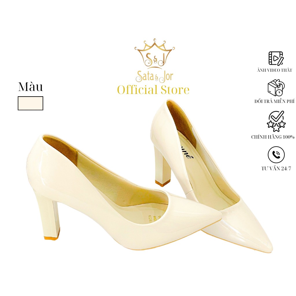 Giày kín mũi Sata&Jor THG9682-8P-kem