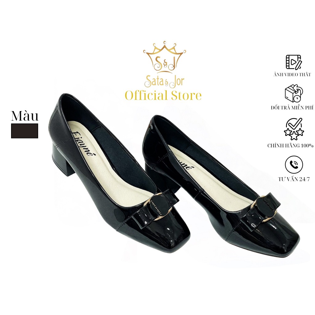 giày kín mũi Sata & Jor THG9660-4P-đen