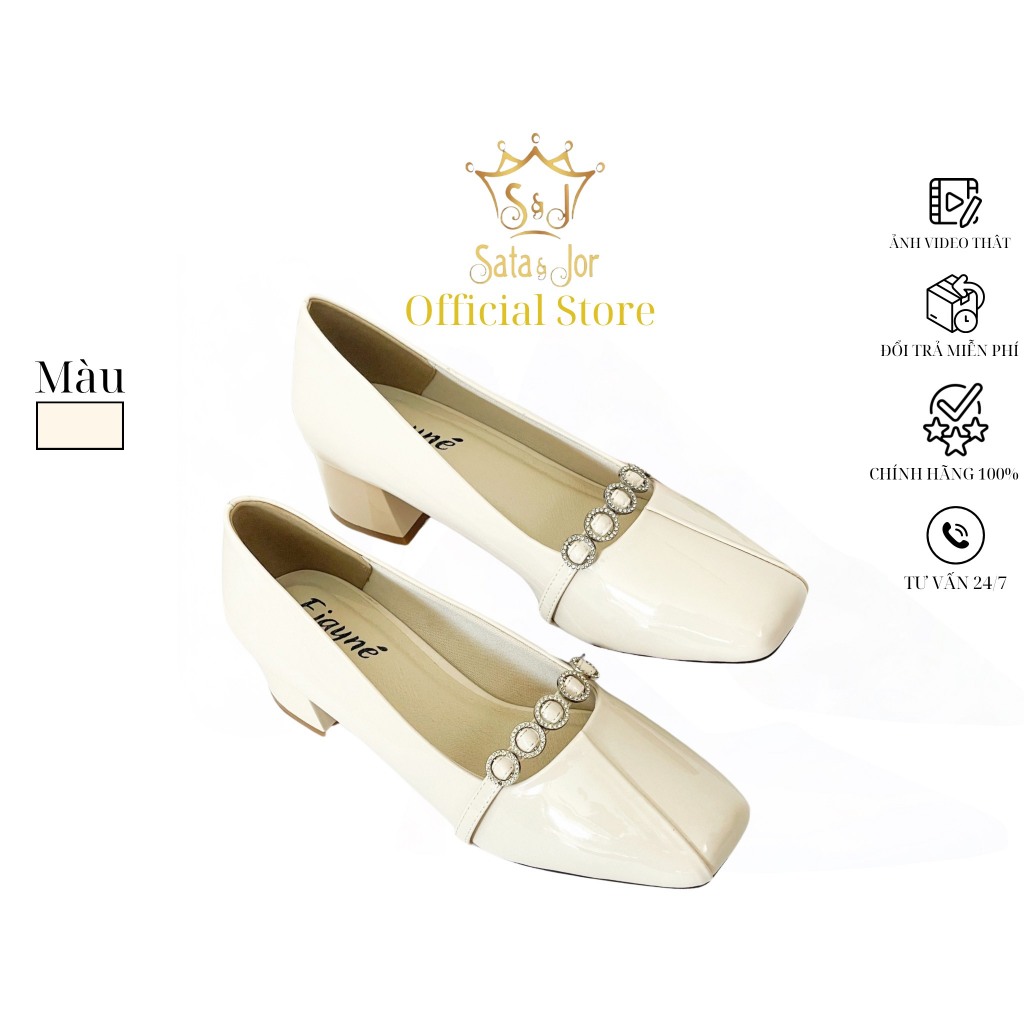 giày kín mũi Sata & Jor THG9661-4P-kem