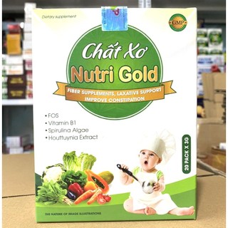 Chất Xơ Nutri Gold bổ sung chất sơ giảm tình trạng táo bón, bé bị tiêu chảy, đầy bụng, khó tiêu, rối loại hệ vi sinh