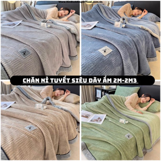 Chăn nỉ nhung tuyết sữa siêu dày dặn mềm mại 2kg kích thước 2m-2m3 tag A+ hàng nhập khẩu cao cấp Xịn Bedding