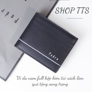 Ví/ Bóp Da Nam Gấp Ngang Da Cao Cấp Hàng Full Hộp Kèm Túi xách, Túi Vải Hãng