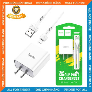 Bộ sạc chính hãng hoco c81 kèm cáp 1m i/micro usb/type c hỗ trợ sạc nhanh 5v/2.1a - bảo hành dài