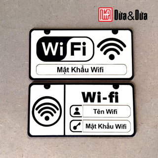 Bảng gỗ password wifi, bảng wifi bằng gỗ ghi thông tin wifi cho quán