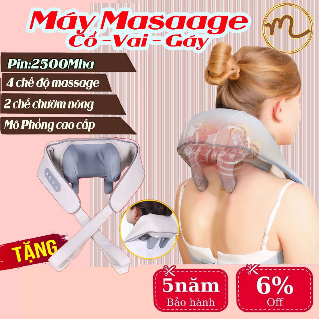 Máy massage cổ vai gáy 6D , Máy xoa bóp trị liệu , Cải thiện sức khỏe tổng thể dành cho văn phòng-người cao tuổi