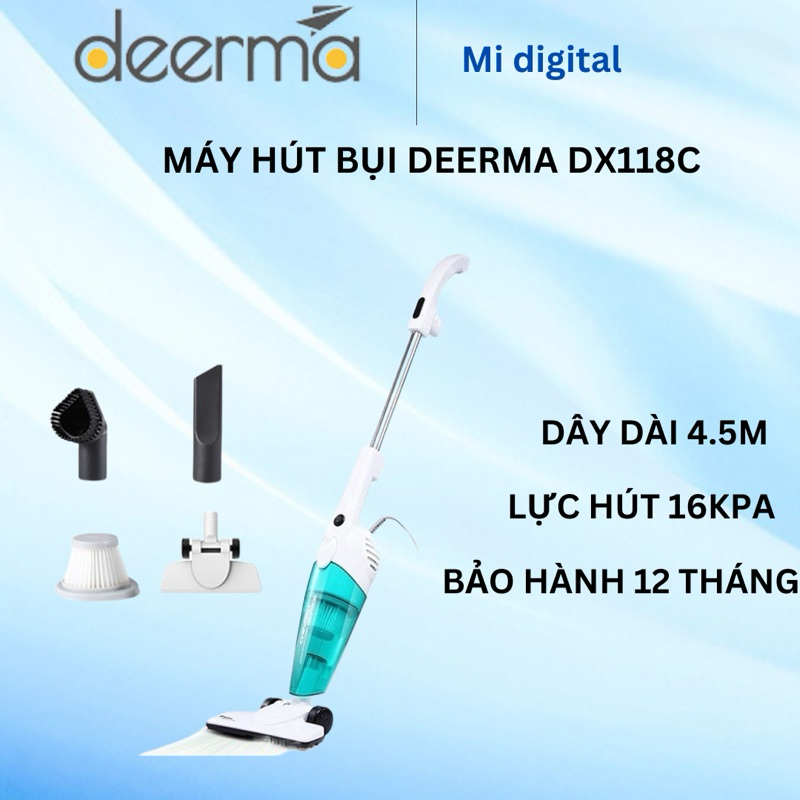 Máy hút bụi Cầm tay Deerma DX118C/DX120C 600W hàng chính hãng BH 12 tháng