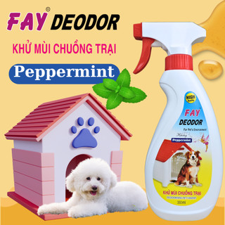 Xịt khử mùi chuồng trại FAY Deodor Peppermint 300ml - Khử mùi hôi chuồng, vật dụng, nơi sinh hoạt của thú cưng