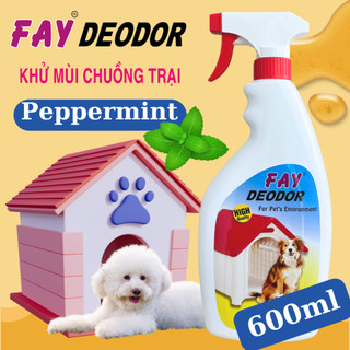 Xịt khử mùi chuồng trại FAY Deodor Peppermint 600ml - Khử mùi hôi chuồng, vật dụng, nơi sinh hoạt của thú cưng