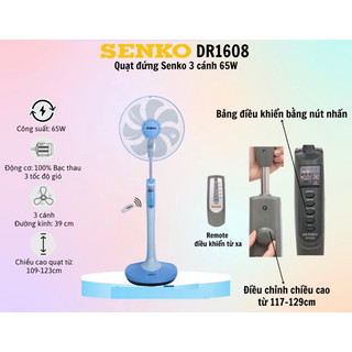 [CHÍNH HÃNG]Quạt đứng điều khiển từ xa DR1608