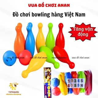 Đồ Chơi Bowling Kids Đồ Chơi Vận Động Giúp Bé Phát Triển Thể Chất Có Tặng Kèm Decal Dán Số ( Hàng Việt Nam)